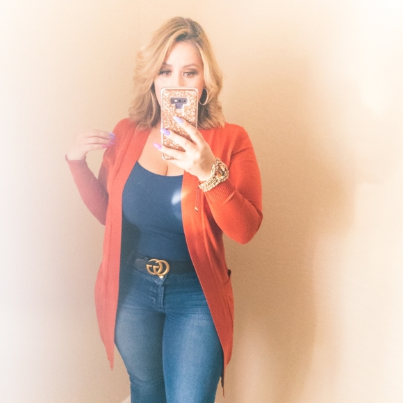 Sweaters - Rust Cardigan